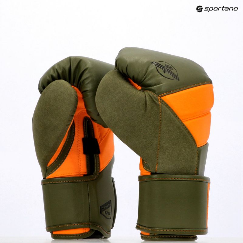 Боксови ръкавици Hayabusa T3 green/orange 8