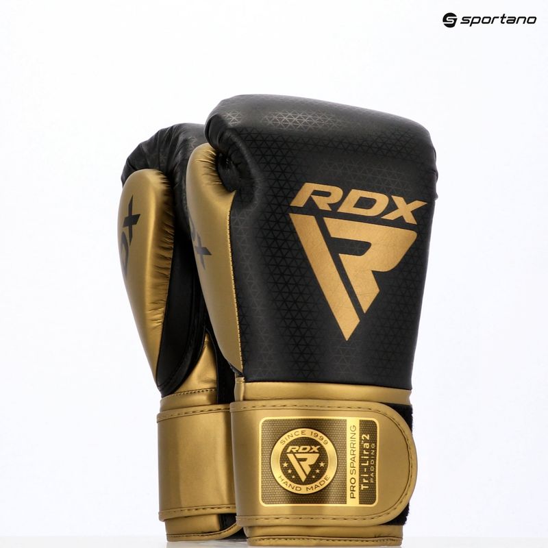 Боксови ръкавици RDX L2 Mark Pro Sparring Hook & Loop golden 12
