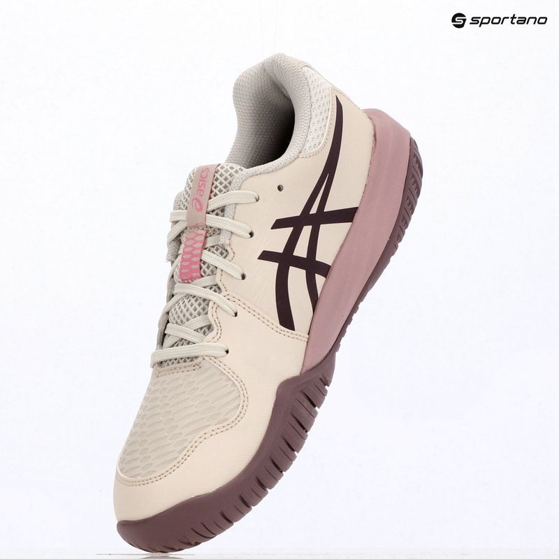 Детски обувки за тенис ASICS Gel-Resolution X GS soft oat/dark aubergine 9