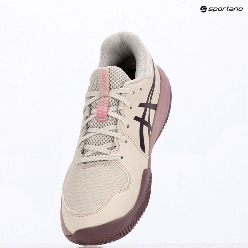 Детски обувки за тенис ASICS Gel-Resolution X GS Clay soft oat/dark aubergine 9