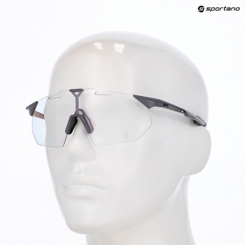 Слънчеви очила 100% Hypercraft SQ gloss light grey/rose gold mirror photochromic 7