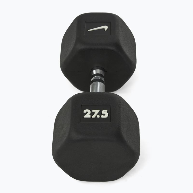 Гумиран дъмбел Nike Strength Hex 27,5 kg black/white 2