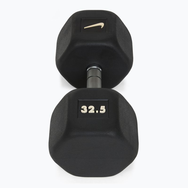 Гумиран дъмбел Nike Strength Hex Dumbbell 32,5 kg black/white 2