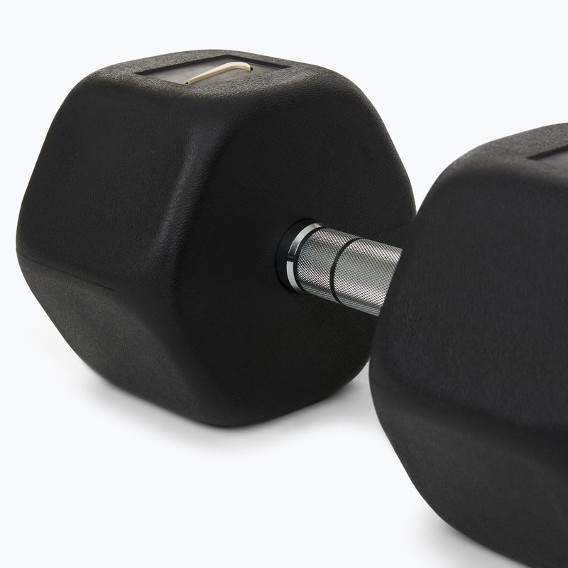 Гумиран дъмбел Nike Strength Hex Dumbbell 32,5 kg black/white 4
