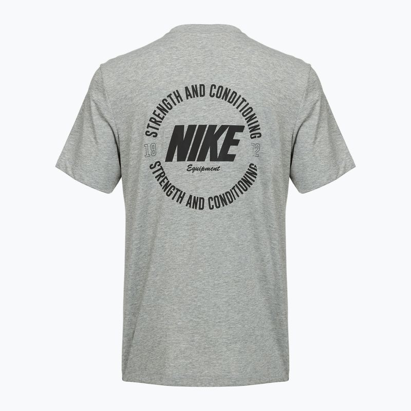 Мъжка тренировъчна тениска Nike Strength S&C Dri-Fit heather grey/black 2