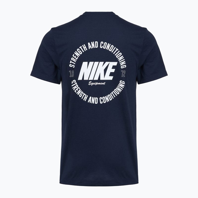 Мъжка тренировъчна тениска Nike Strength S&C Dri-Fit navy/white 2