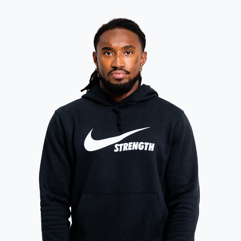 Мъжки суитшърт Nike Strength Hoodie black/white 4