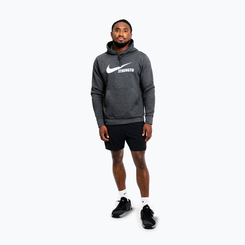 Мъжки суитшърт Nike Strength Hoodie charcoal/white 2