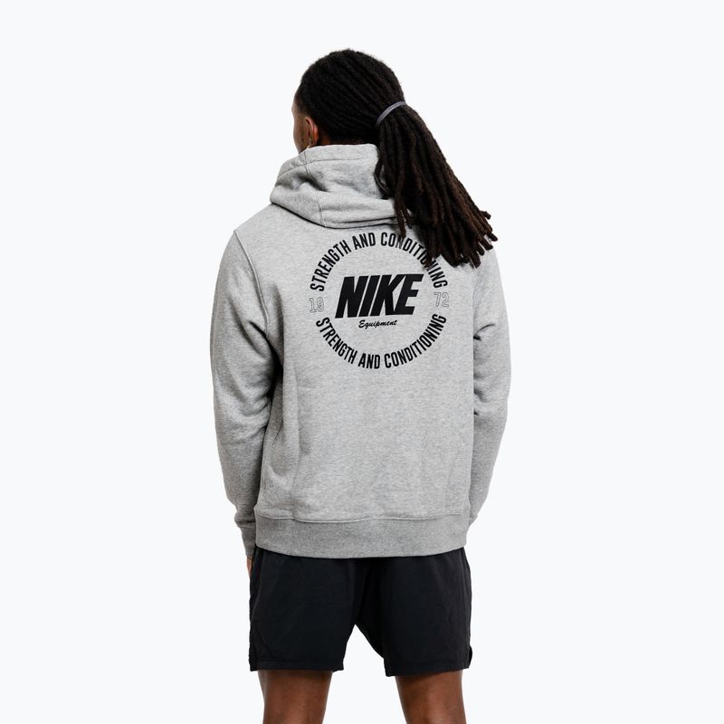 Мъжки суитшърт Nike Strength S&C Hoodie heather grey/black 3