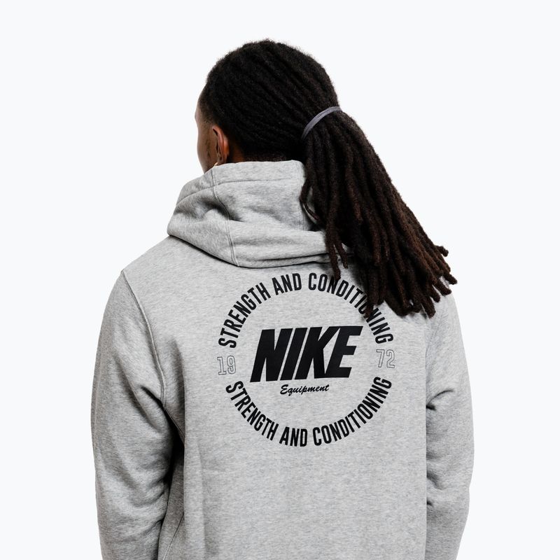 Мъжки суитшърт Nike Strength S&C Hoodie heather grey/black 5