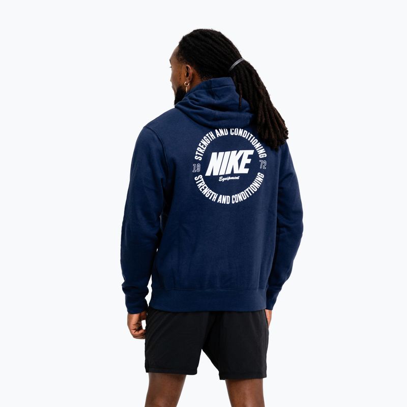 Мъжки суитшърт Nike Strength S&C Hoodie navy/white 3
