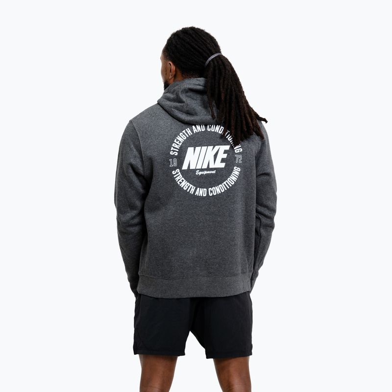 Мъжки суитшърт Nike Strength S&C Hoodie charcoal/white 3