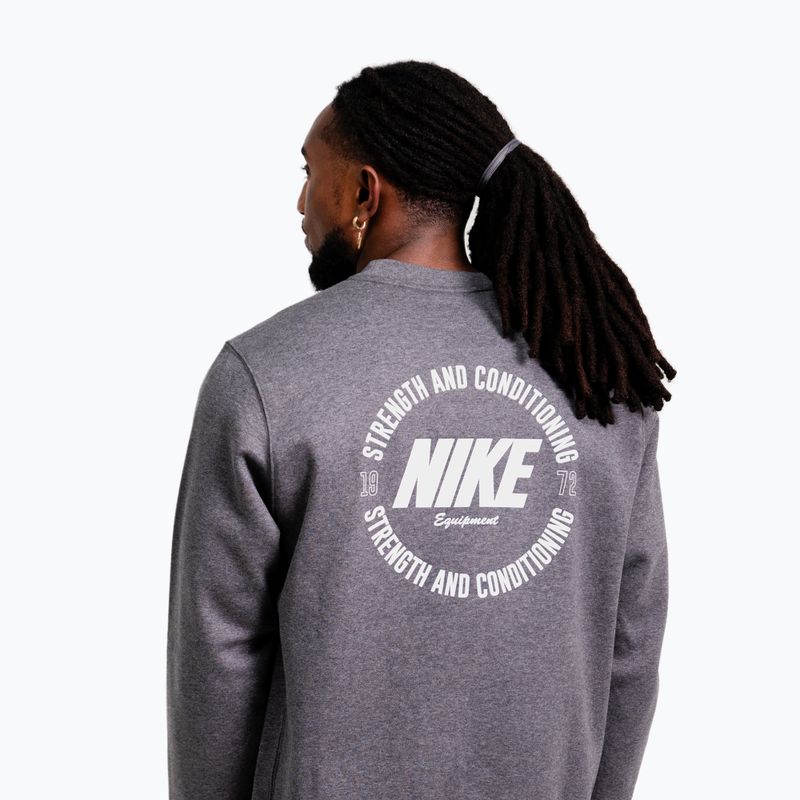 Мъжки суитшърт Nike Strength S&C Crewneck charcoal/white 3