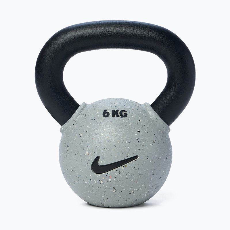 Кетълбел Nike Strength Rubber Coated 6 kg smoke grey