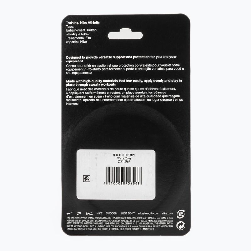 Кохезивен еластичен бинт Nike Strenght Athletic Tape white/grey 2