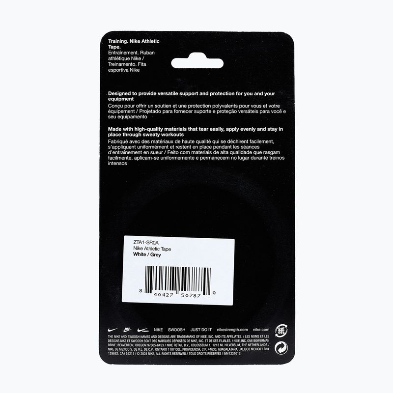 Кохезивен еластичен бинт Nike Strenght Athletic Tape white/grey 8