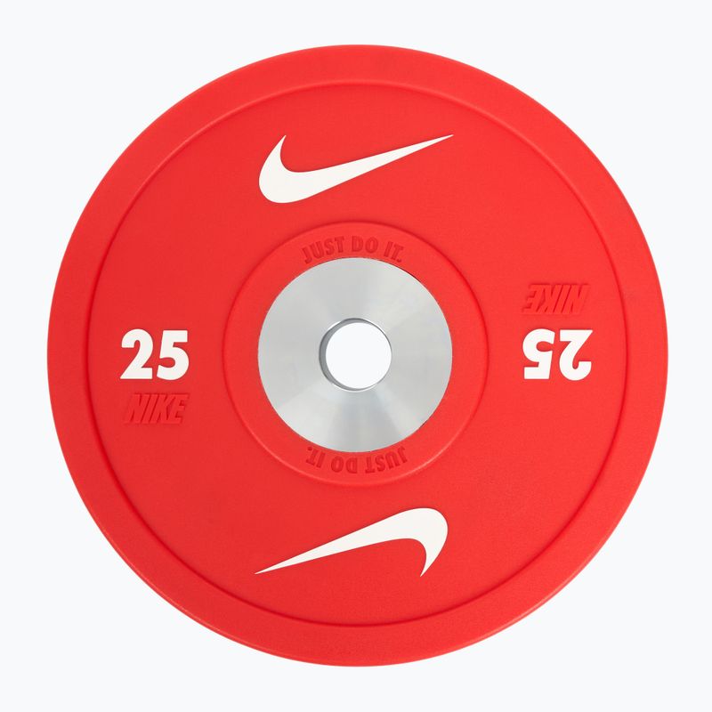 Бъмпър тежести Nike Strength Pro Urethane Bumper Plates 25 kg red/white 2