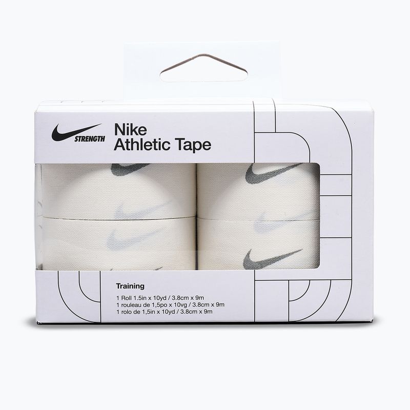 Еластична кохезивна превръзка Nike Strenght Athletic Tape 4 бр. бяло/сиво