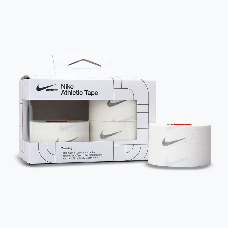 Кохезивен еластичен бинт Nike Strenght Athletic Tape white/grey 2