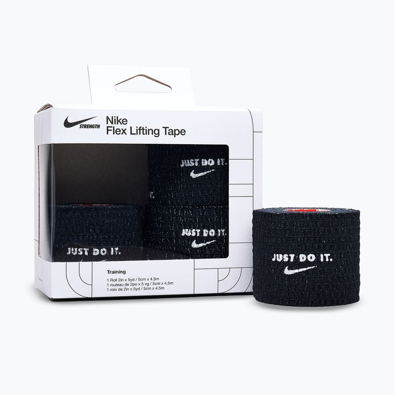 Еластичен кохезивен бинт Nike Strenght Flex Lifting Tape 4 бр. черно/бяло