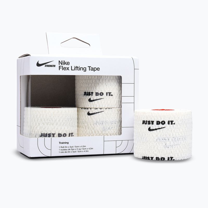 Кохезивен еластичен бинт Nike Strenght Flex Lifting Tape white/black 2