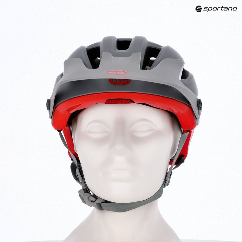 Велосипедна каска Bell 4Forty Integrated MIPS matte gloss gray/crimson 15