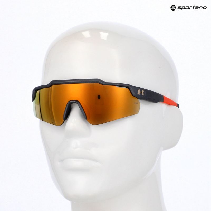 Детски слънчеви очила Under Armour Levelup Jr S3 с метализирано сиво/златно огледало 10