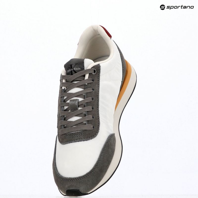 Мъжки обувки Calvin Klein HM0HM02212 Retro Runner Bans Leather Suede granite gray/white/rhubarb 9