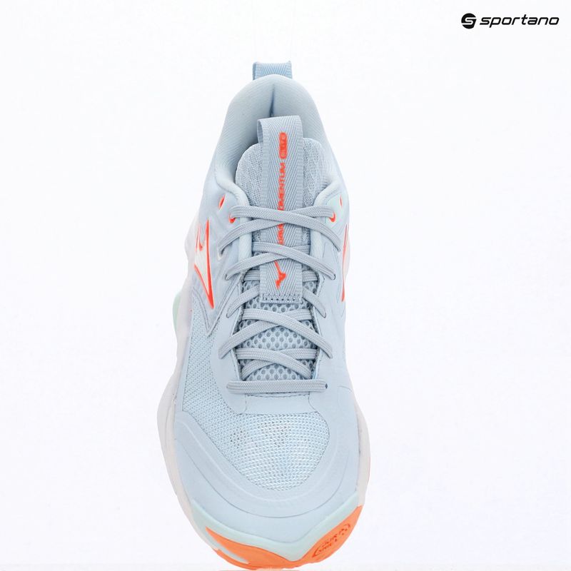 Дамски обувки за волейбол Mizuno Wave Momentum Elite blue finch/white/lava orange 9