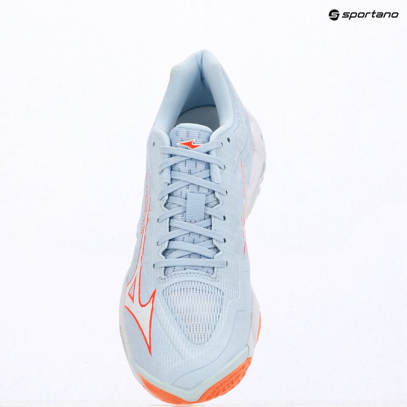 Дамски обувки за волейбол Mizuno Wave Lightning Elite blue finch/white/lava orange 9