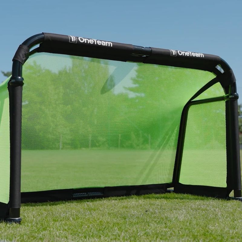 Футболна врата OneTeam SWIFTGOAL 150 x 90 cm foldable black/green 13