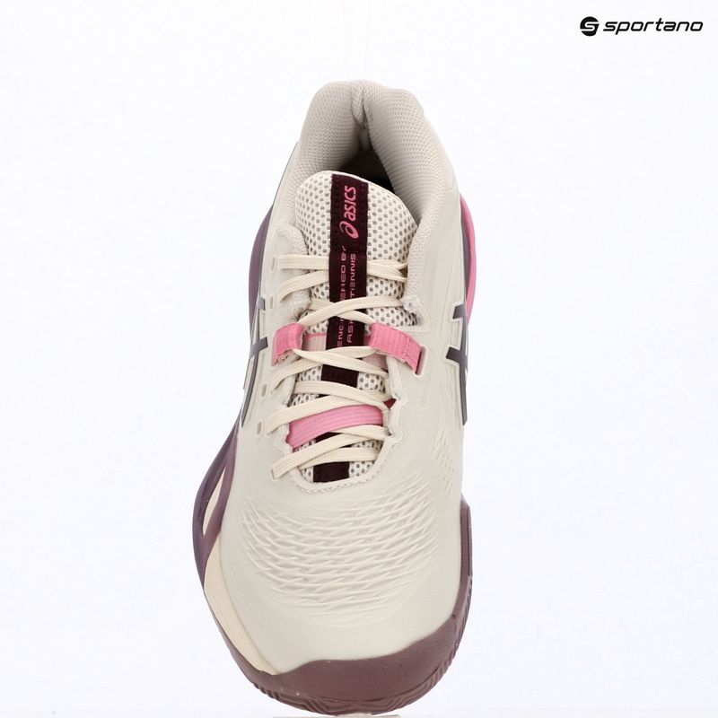 Дамски обувки за тенис ASICS Gel-Resolution X Clay soft oat/dark aubergine 14