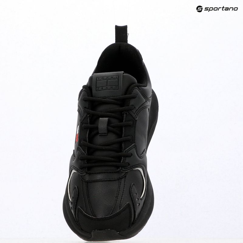 Мъжки обувки Tommy Jeans Runn Leather triple black 9