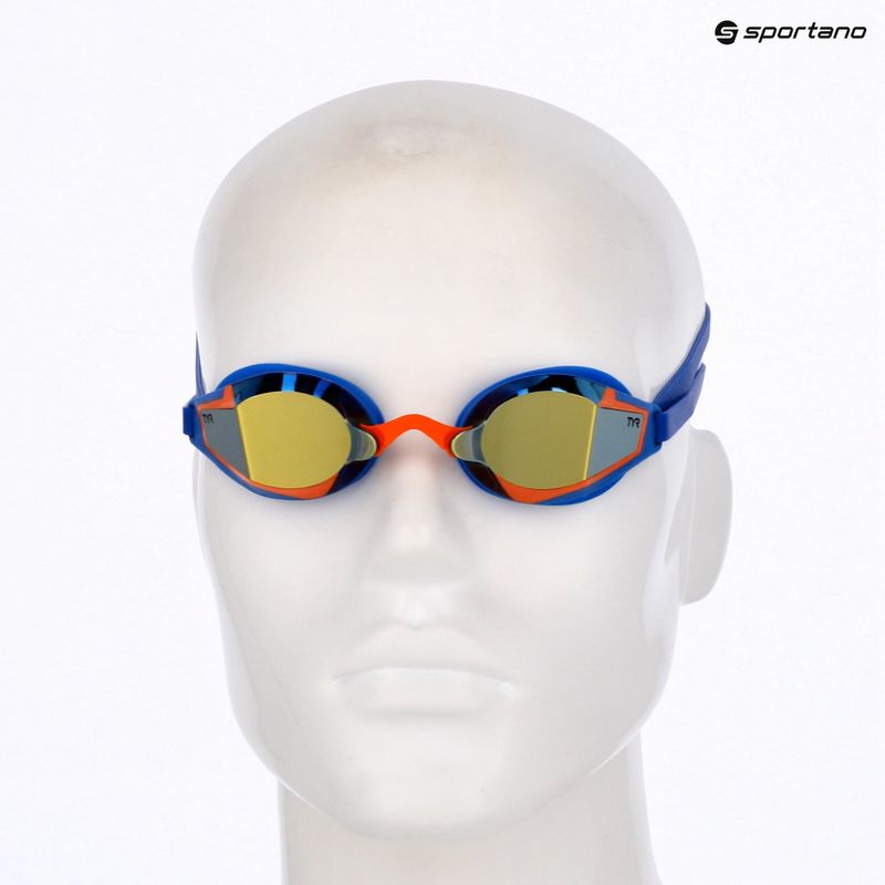Очила за плуване TYR Stealth-X Performance Mirrored navy/gold 6