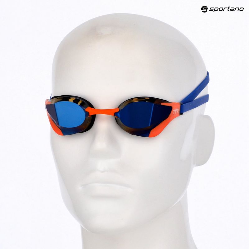 Очила за плуване TYR Tracer-X RZR Mirrored blue/orange 6