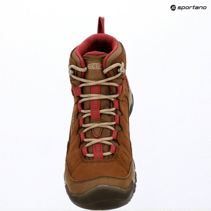 Дамски обувки за трекинг KEEN Targhee IV Mid Wp bison/beaujolais 15