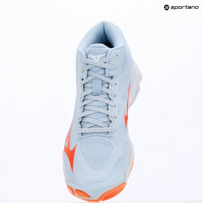 Дамски обувки за волейбол Mizuno Wave Lightning Pro Mid blue finch/lava orange/flamingo coral 15