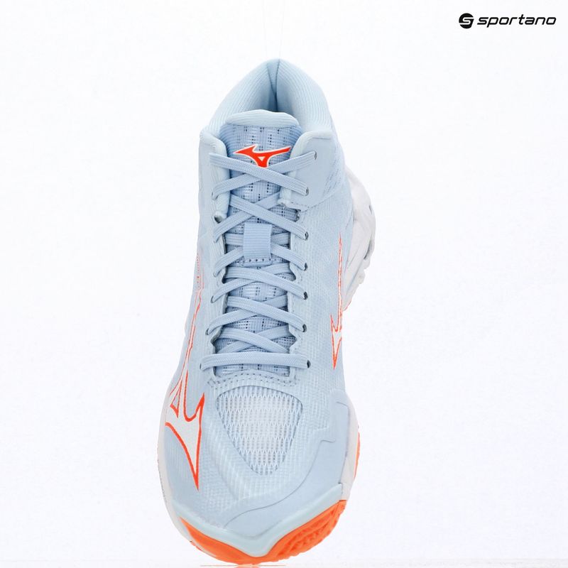Дамски обувки за волейбол Mizuno Wave Lightning Elite Mid blue finch/whitelava orange 15