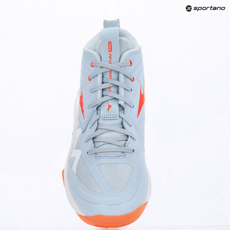 Дамски обувки за волейбол Mizuno Wave Momentum Pro Mid blue finch/lava orange/flamingo coral 15