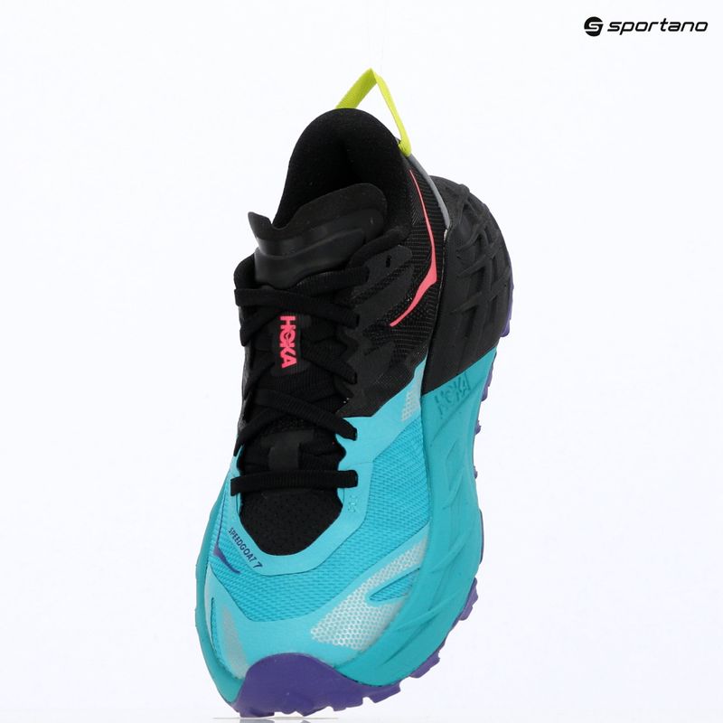 Дамски обувки за бягане HOKA Speedgoat 7 black/electric aqua 17