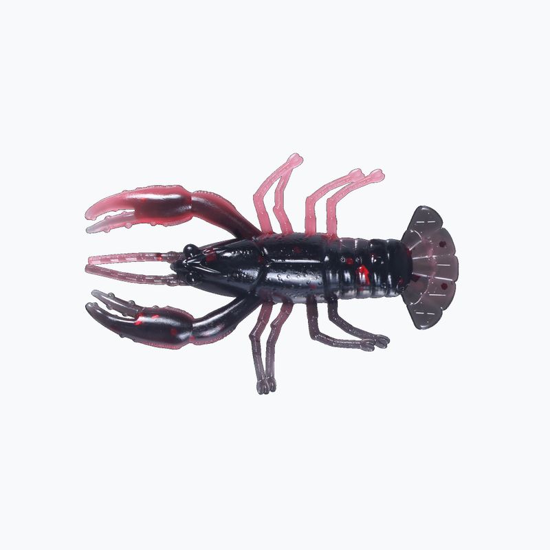 Relax Crawfish 2 Ламинирана мека стръв 4 бр. Черно-червен блясък / Супер червен CRF2