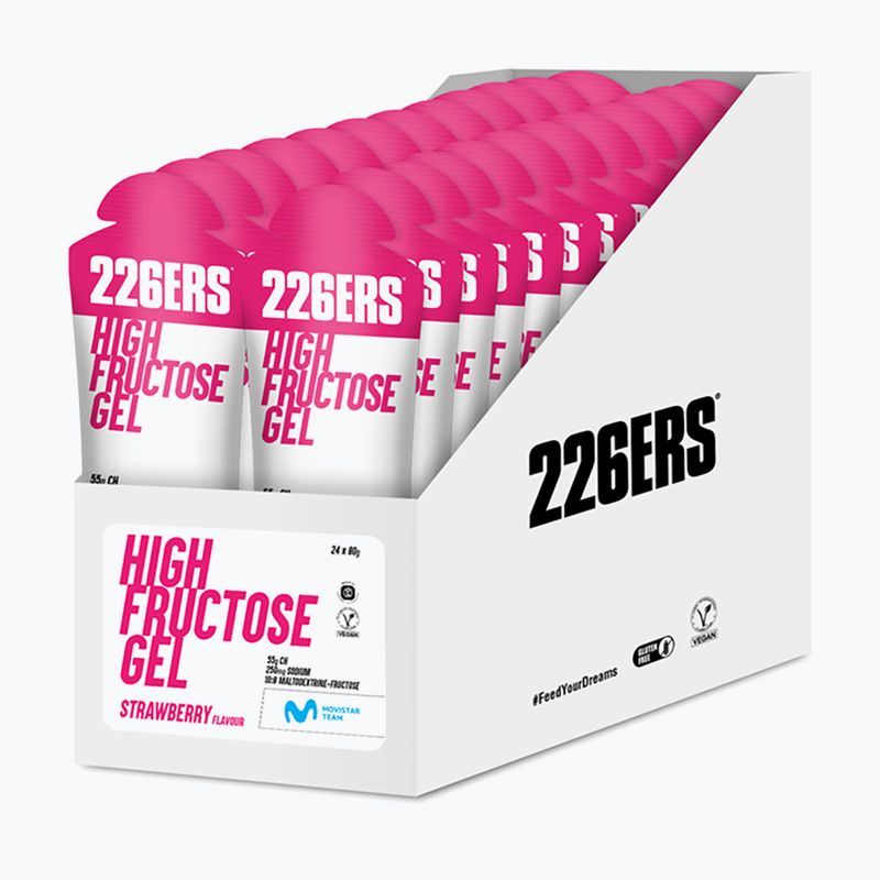 Комплект енергийни желета 226ERS High Fructose energy gel 24 бр. х 80 g ягода