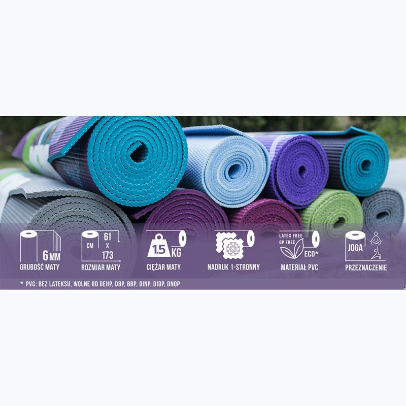 Килимче за йога Gaiam Capri 6 мм Capri 6