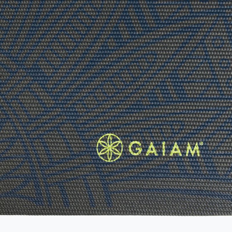 Постелка за йога Gaiam Premium Sundial Layers 6 mm black/navy/yellow 4