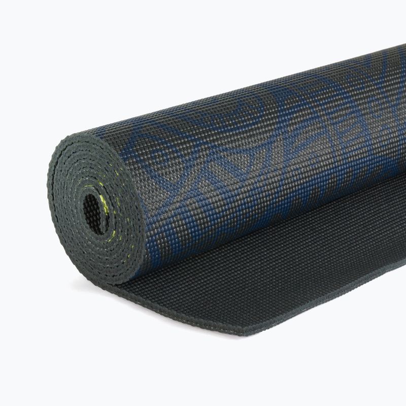 Постелка за йога Gaiam Premium Sundial Layers 6 mm black/navy/yellow 5