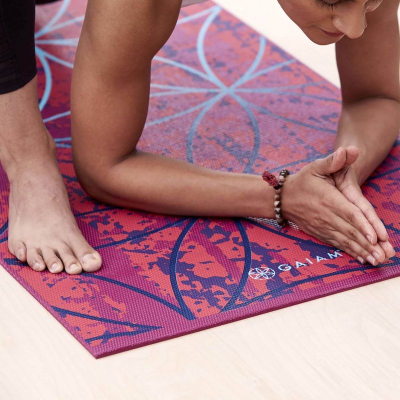 Килимче за йога Gaiam Radience 6 мм розово 63491 6
