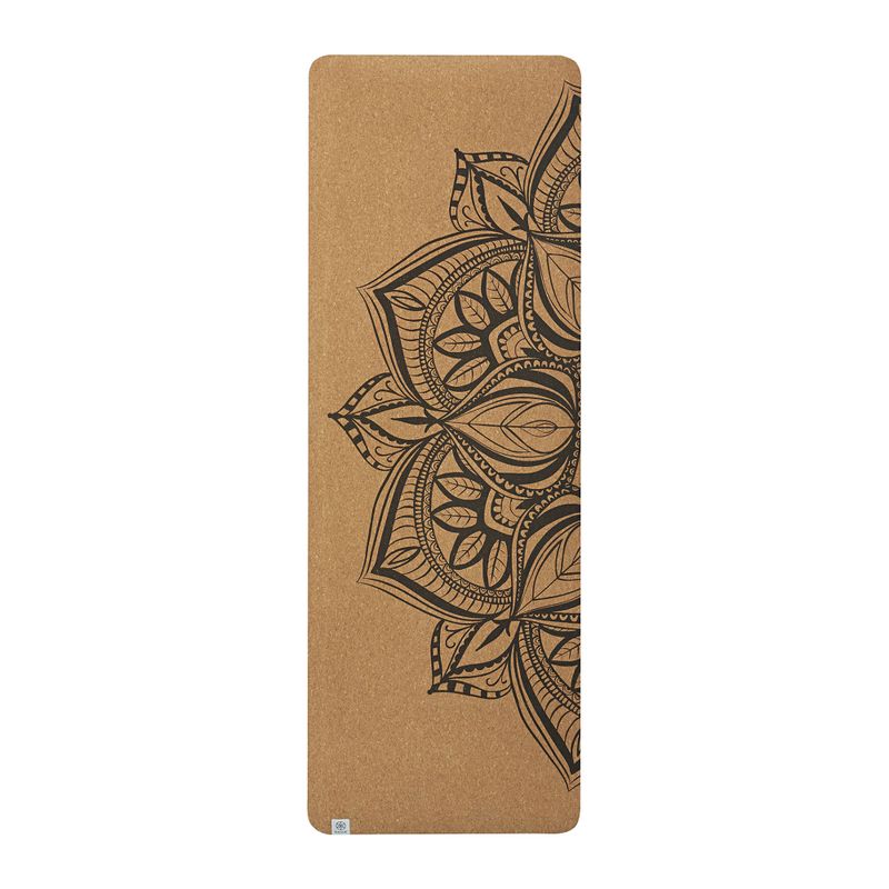 Килимче за йога Gaiam Printed Cork Mandala 5 мм кафяво 63495 5