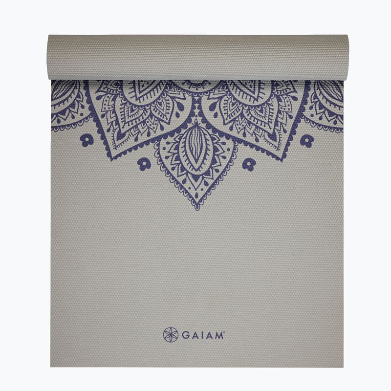 Постелка за йога Gaiam Sustained Yoga grey sundial flower 2
