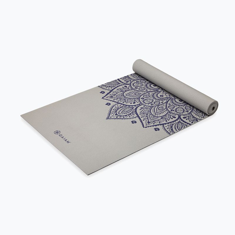 Постелка за йога Gaiam Sustained Yoga grey sundial flower 3