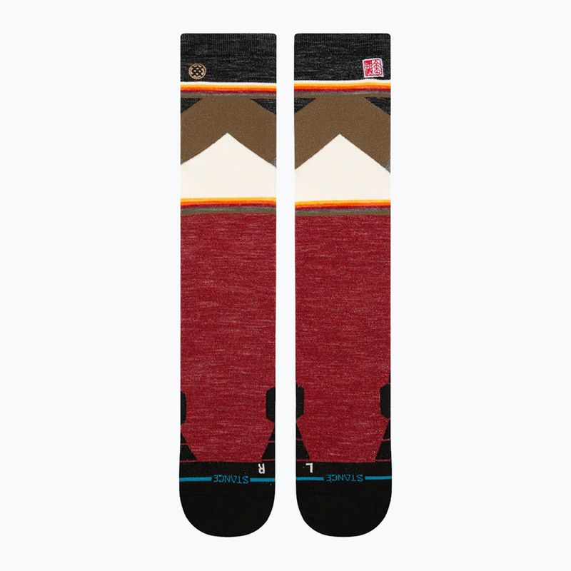 Stance Jimmy Chin Ultralight Wool Snow червени ски чорапи 2